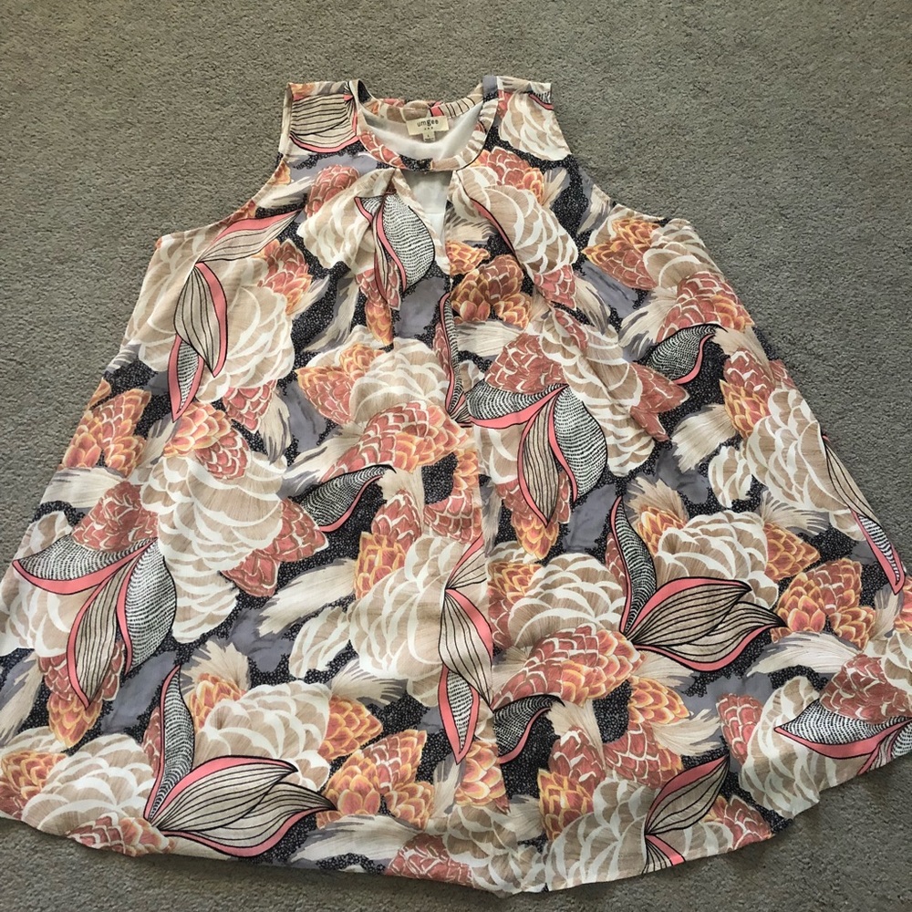 Floral pattern swing dress